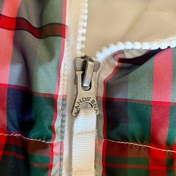 Lands End Plaid puffer vest - Picture 3 of 5